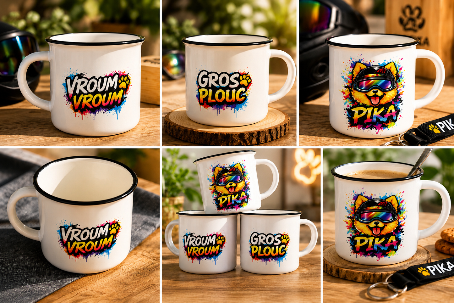 Nouveau style 🔥Mug Gros Plouc 🐶/ Vroum Vroum 🏍️