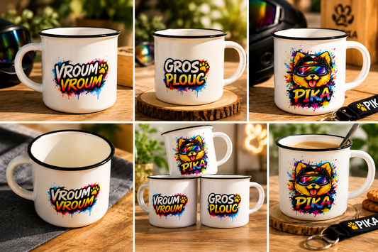 Nouveau style 🔥Mug Gros Plouc 🐶/ Vroum Vroum 🏍️